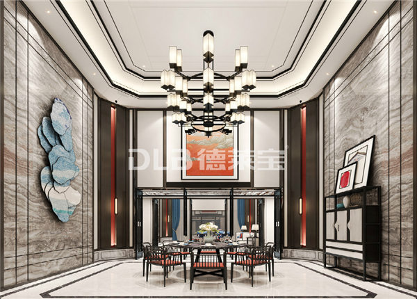 德萊寶頂墻中式客廳裝修效果圖